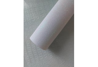 Глиттерный фоамиран 2 мм  20*30 см перламутровый белый, цена за лист